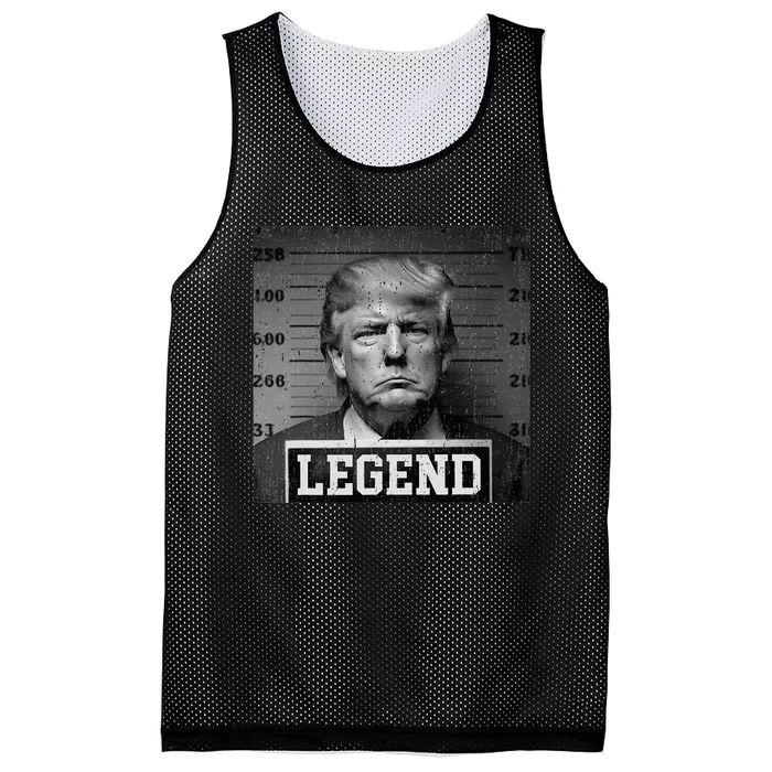 Trump 2024 Mugshot President Legend Mesh Reversible Basketball Jersey Tank