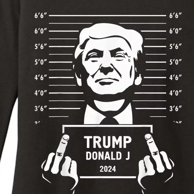 Trump 2024 Mugshot Style Poster Womens CVC Long Sleeve Shirt