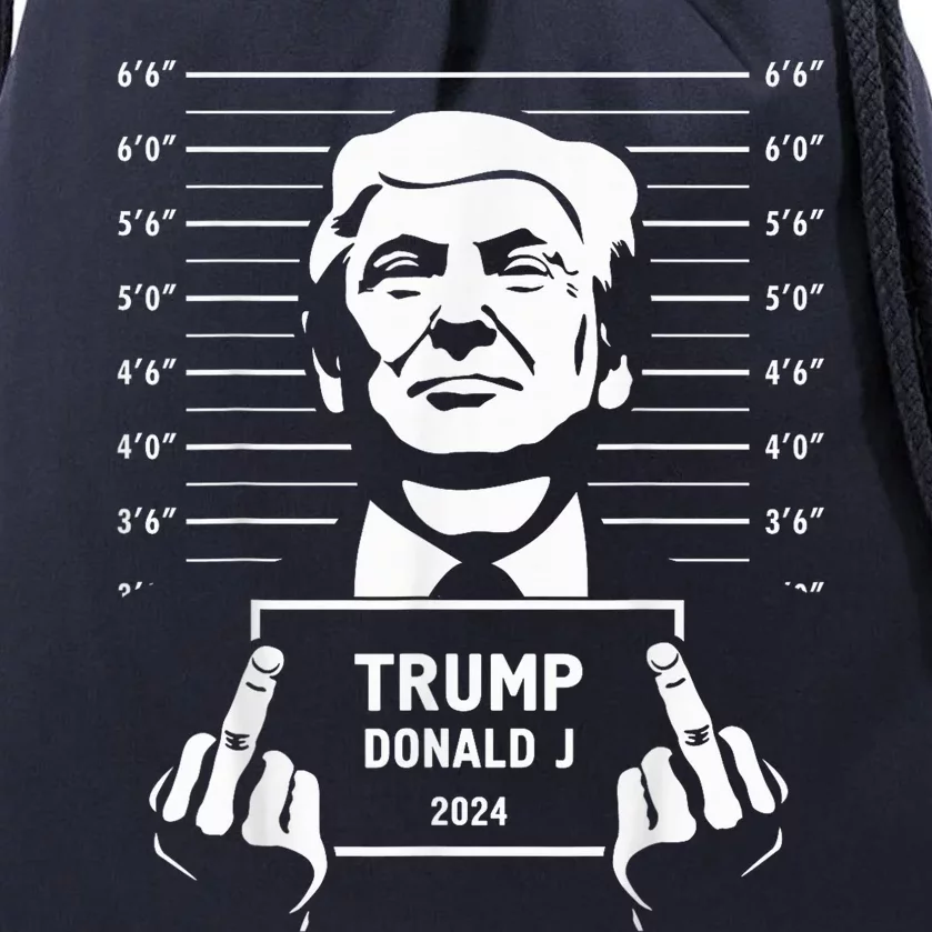 Trump 2024 Mugshot Style Poster Drawstring Bag