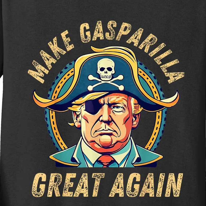 Trump 2024 Make Gasparilla Great Again Kids Long Sleeve Shirt