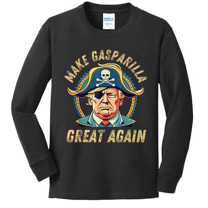 Trump 2024 Make Gasparilla Great Again Kids Long Sleeve Shirt