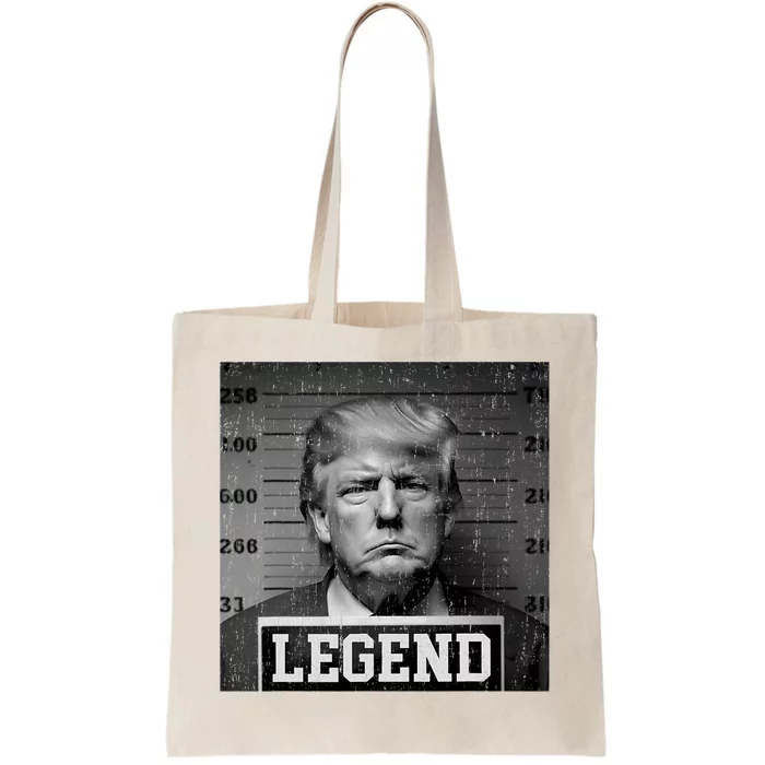 Trump 2024 Mugshot President Legend Tote Bag