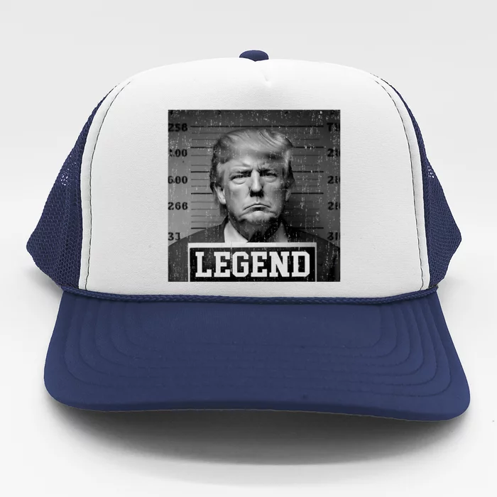 Trump 2024 Mugshot President Legend Trucker Hat