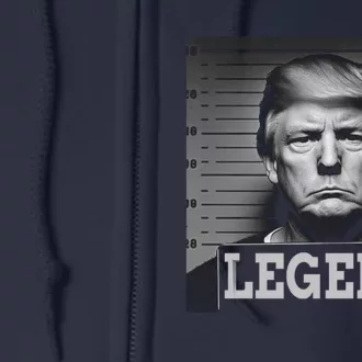 Trump 2024 Mugshot President Legend Election Free Trump Full Zip Hoodie