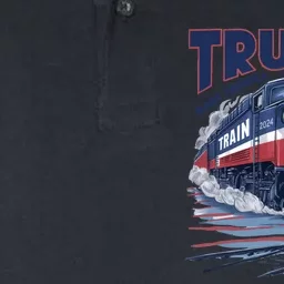 Trump 2024 Make America Great Again Train Graphic Softstyle Adult Sport Polo