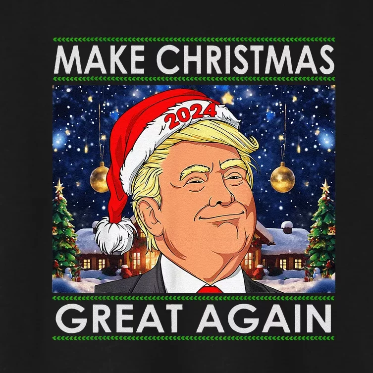 Trump 2024 Make Christmas Great Again Women's Crop Top Tee