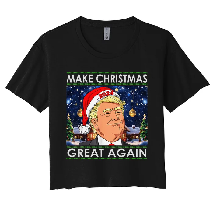 Trump 2024 Make Christmas Great Again Women's Crop Top Tee