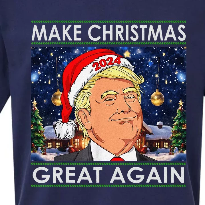 Trump 2024 Make Christmas Great Again Sueded Cloud Jersey T-Shirt