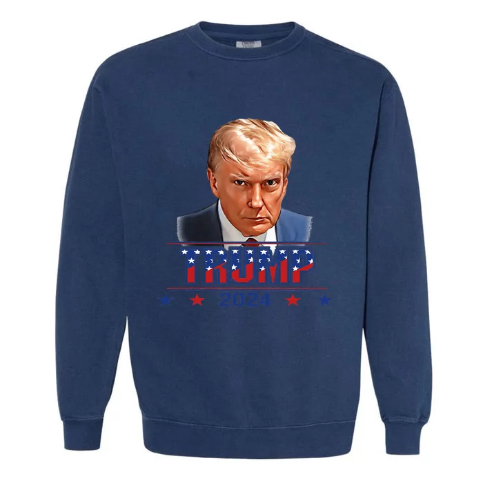 Trump 2024 Mugshot American Garment-Dyed Sweatshirt