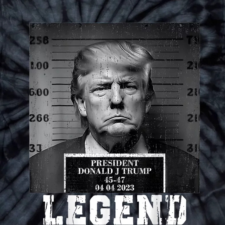 Trump 2024 Mugshot President Legend Tie-Dye T-Shirt