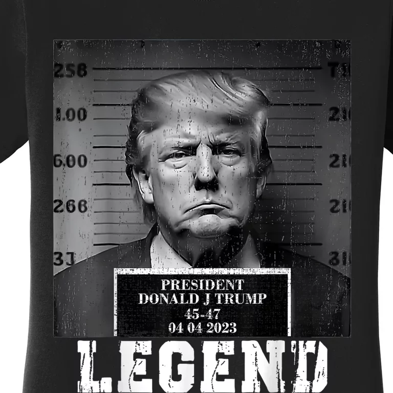 Trump 2024 Mugshot President Legend Women's T-Shirt