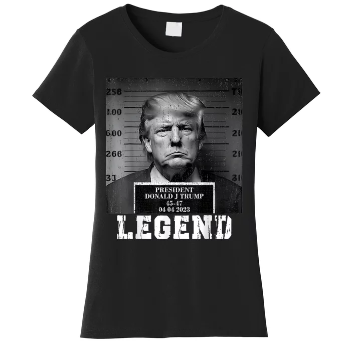 Trump 2024 Mugshot President Legend Women's T-Shirt