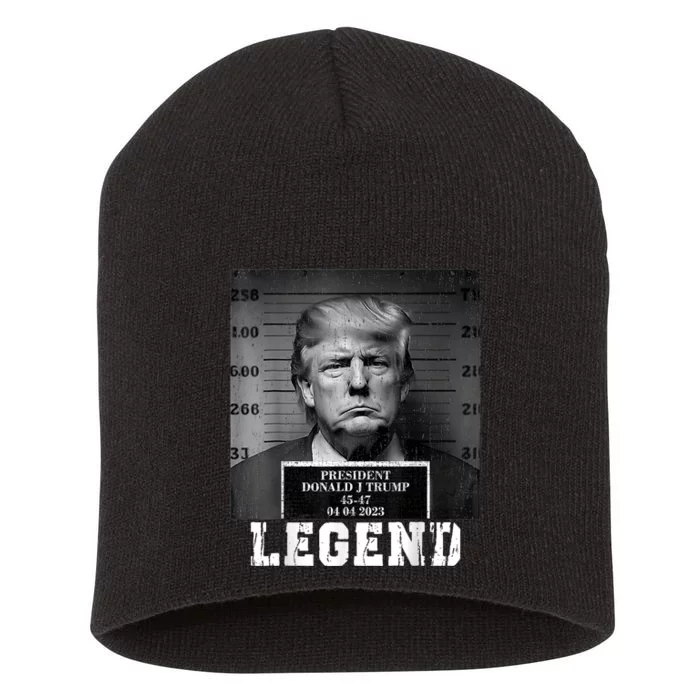 Trump 2024 Mugshot President Legend Short Acrylic Beanie