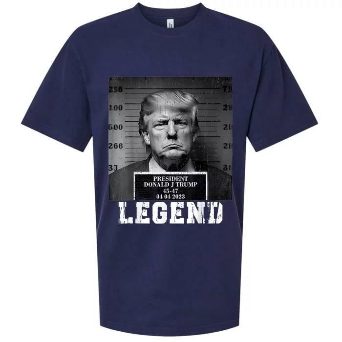 Trump 2024 Mugshot President Legend Sueded Cloud Jersey T-Shirt