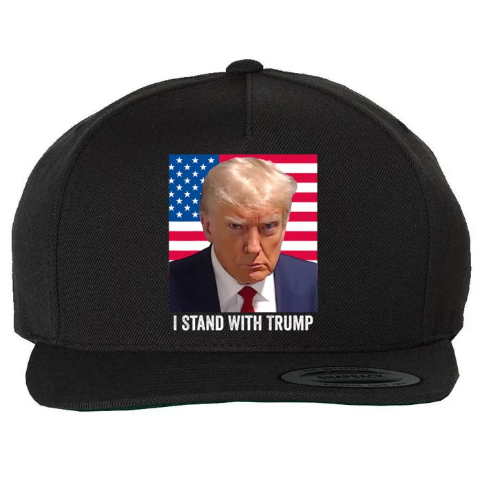 Trump 2024 Mugshot I Stand With Trump Pro Trump Wool Snapback Cap