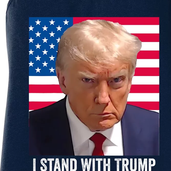 Trump 2024 Mugshot I Stand With Trump Pro Trump Women's Racerback Tank