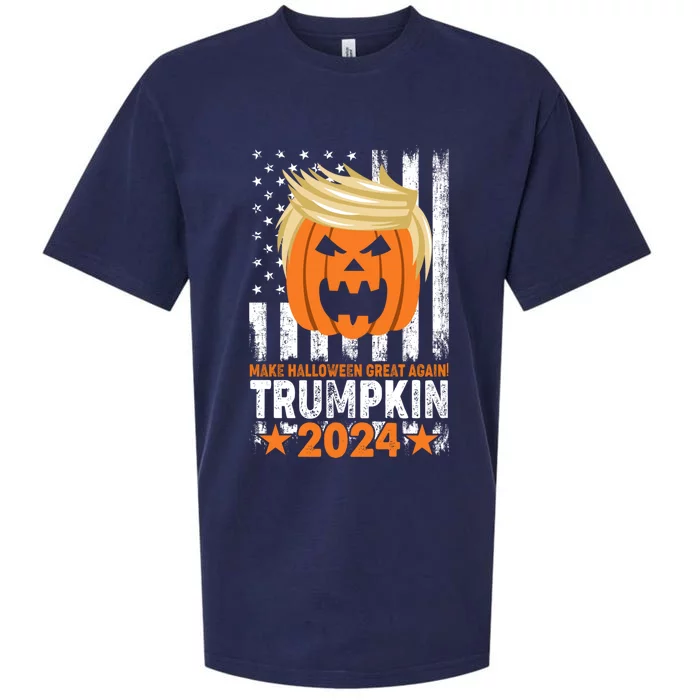 Trumpkin 2024 Make Halloween Great Again Funny Gift Sueded Cloud Jersey T-Shirt