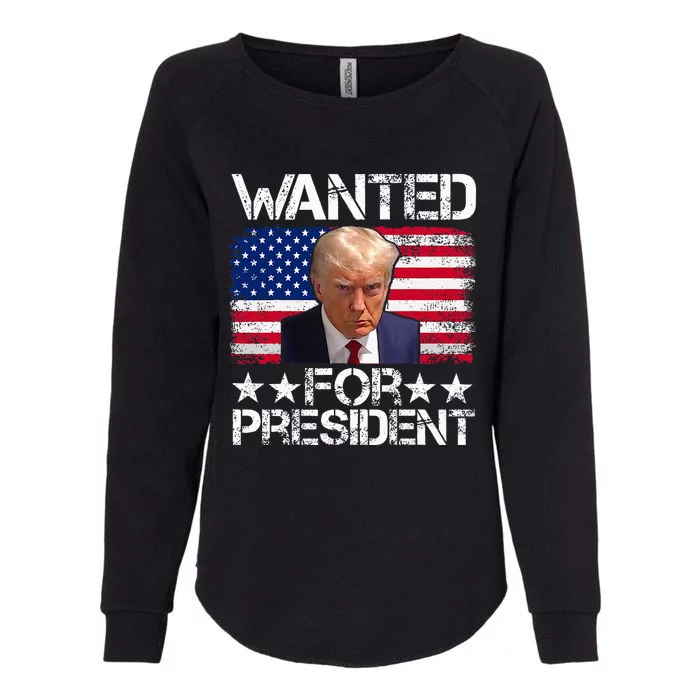 Trump 2024 Mugshot President Legend Womens California Wash Sweatshirt