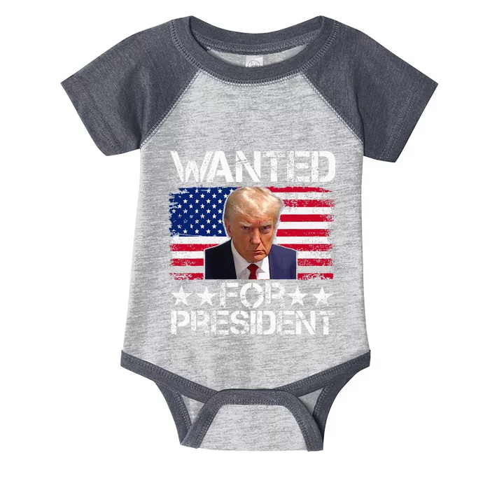 Trump 2024 Mugshot President Legend Infant Baby Jersey Bodysuit