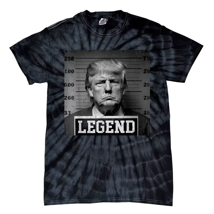 Trump 2024 Mugshot President Legend Tie-Dye T-Shirt