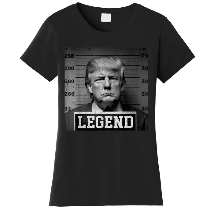 Trump 2024 Mugshot President Legend Women's T-Shirt