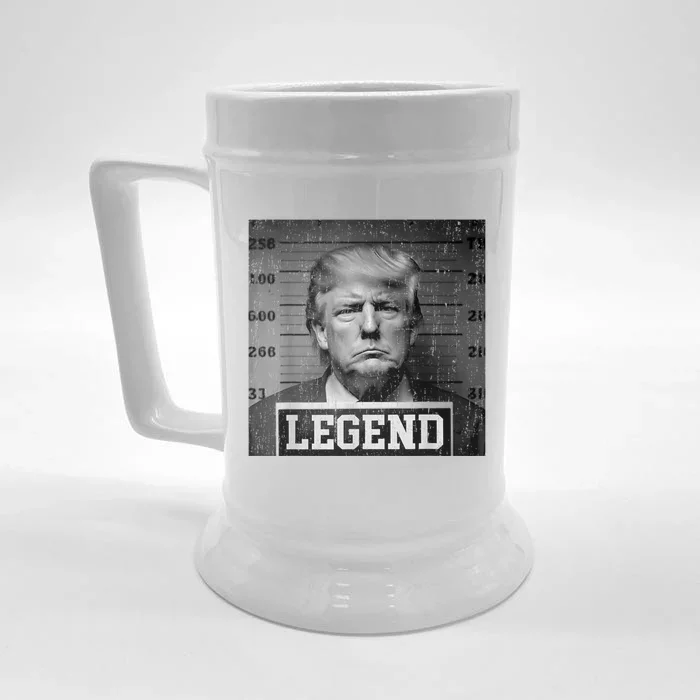 Trump 2024 Mugshot President Legend Front & Back Beer Stein