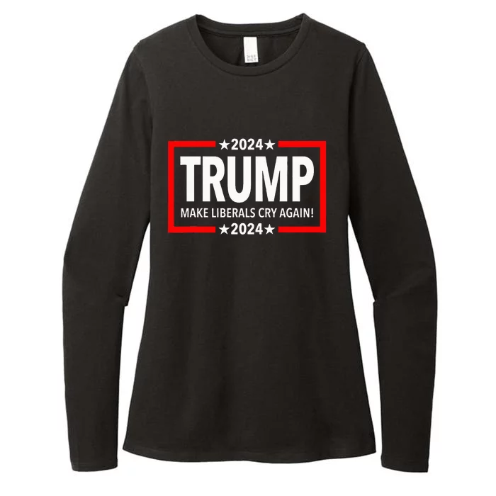 Trump 2024 Make Liberals Cry Again Womens CVC Long Sleeve Shirt