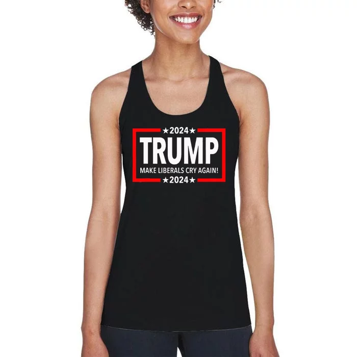 Trump 2024 Make Liberals Cry Again Women's Racerback Tank