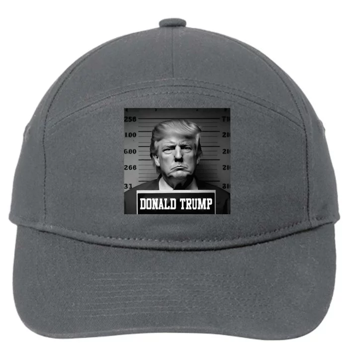 Trump 2024 Mugshot Trump Mug Shot President 7-Panel Snapback Hat