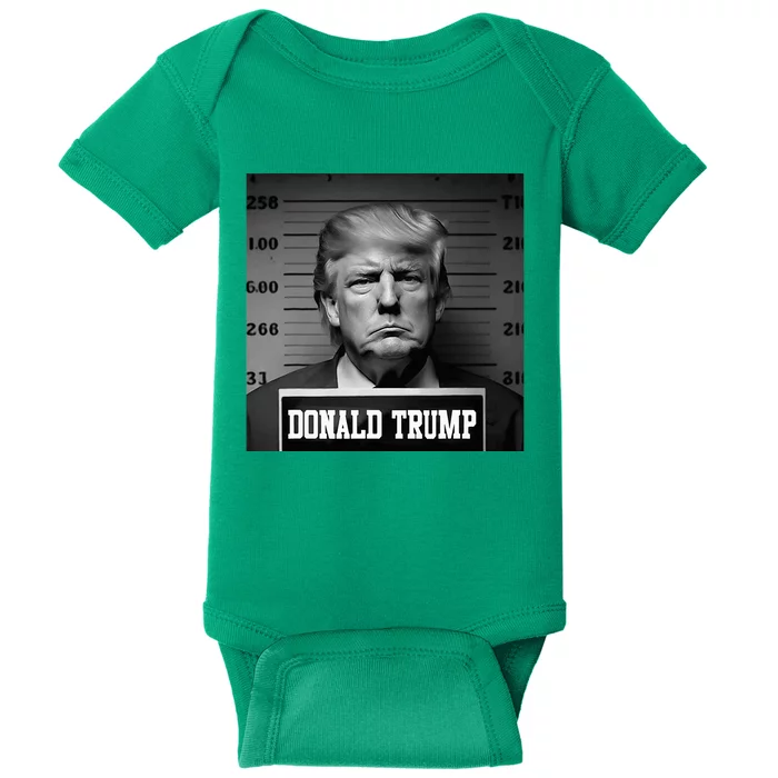 Trump 2024 Mugshot Trump Mug Shot President Baby Bodysuit