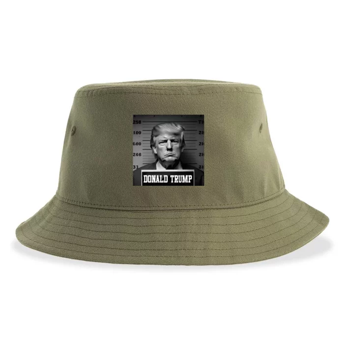 Trump 2024 Mugshot Trump Mug Shot President Sustainable Bucket Hat