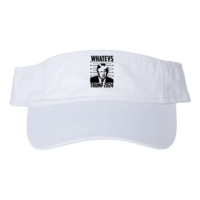 Trump 2024 Mugshot President Whatevs  Trump 2024 Valucap Bio-Washed Visor