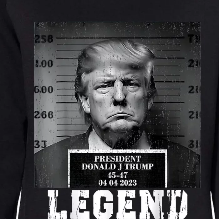 Trump 2024 Mugshot President Legend Womens California Wash Sweatshirt