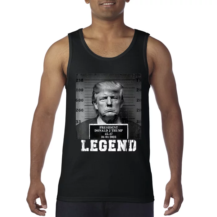 Trump 2024 Mugshot President Legend Tank Top