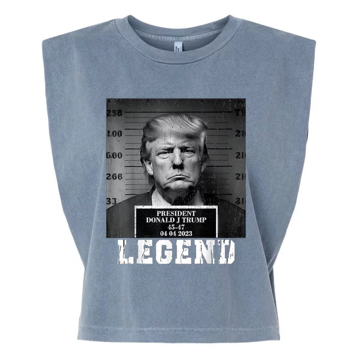 Trump 2024 Mugshot President Legend Garment-Dyed Women's Muscle Tee