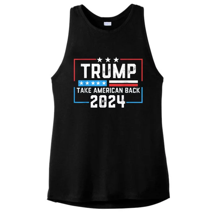 Trump 2024 Mugshot President Legend Ladies Tri-Blend Wicking Tank