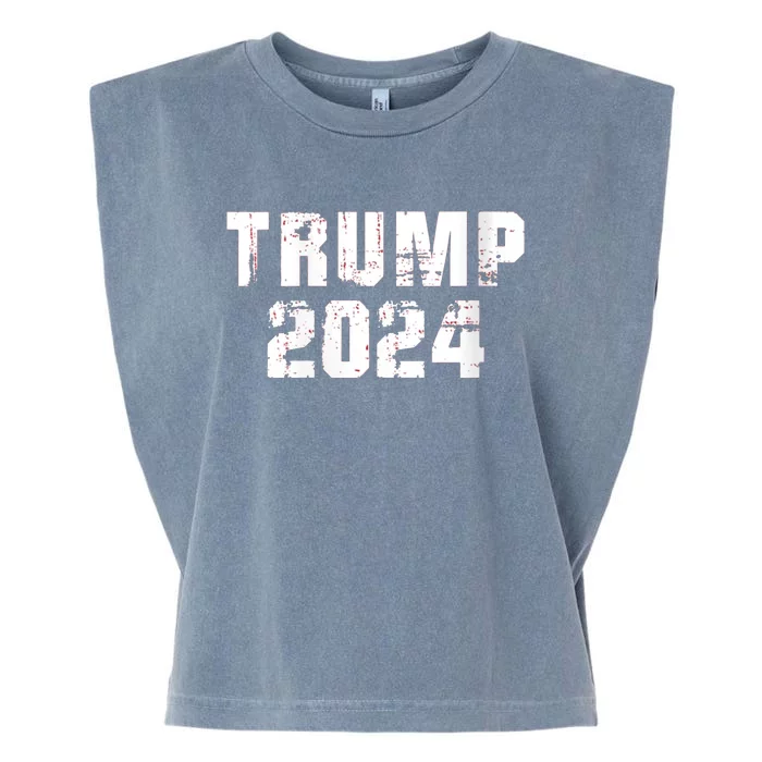 Trump 2024 Mugshot President Legend Garment-Dyed Women's Muscle Tee