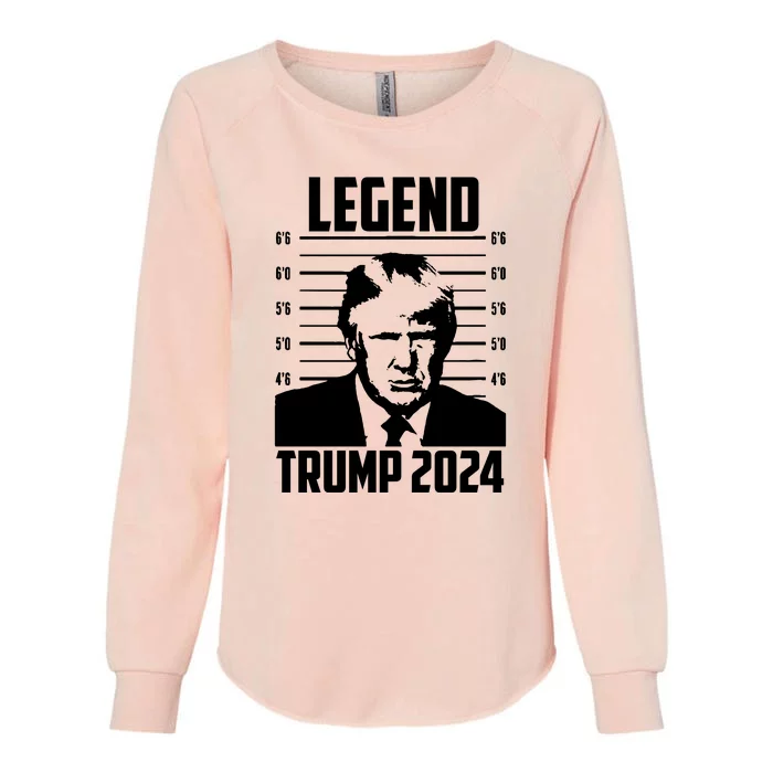 Trump 2024 Mugshot President Legend Pro Trump Womens California Wash Sweatshirt