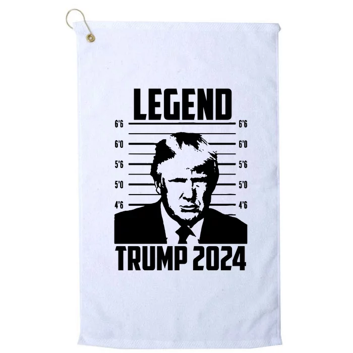 Trump 2024 Mugshot President Legend Pro Trump Platinum Collection Golf Towel