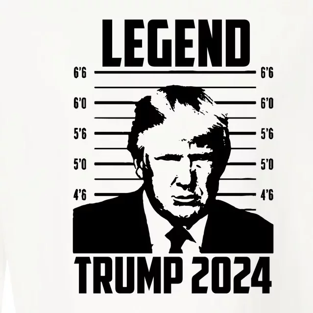 Trump 2024 Mugshot President Legend Pro Trump Cropped Pullover Crew