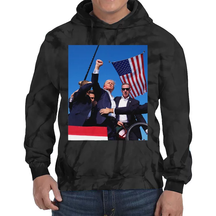 Trump 2024 Most Badass Picture Design Tie Dye Hoodie