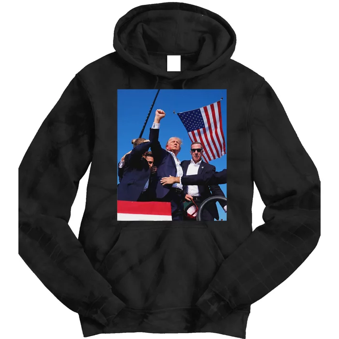 Trump 2024 Most Badass Picture Design Tie Dye Hoodie