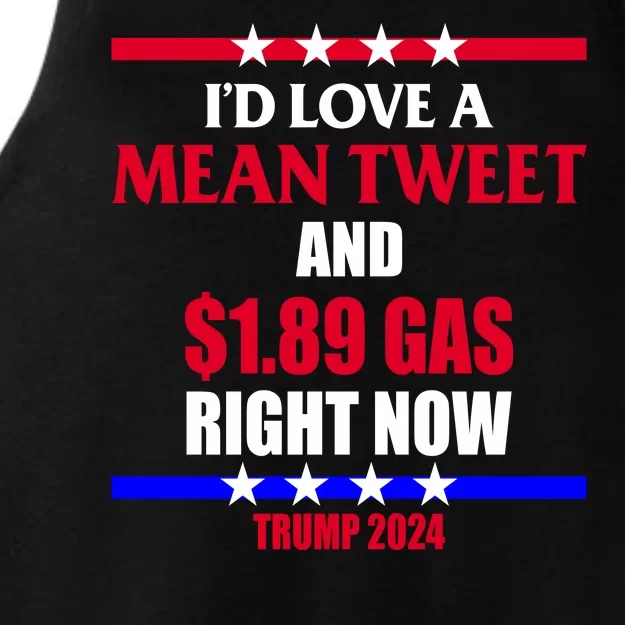 Trump 2024 Mean Tweet Low Gas Anti Biden Ladies Tri-Blend Wicking Tank