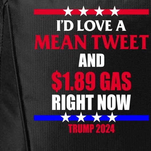 Trump 2024 Mean Tweet Low Gas Anti Biden City Backpack