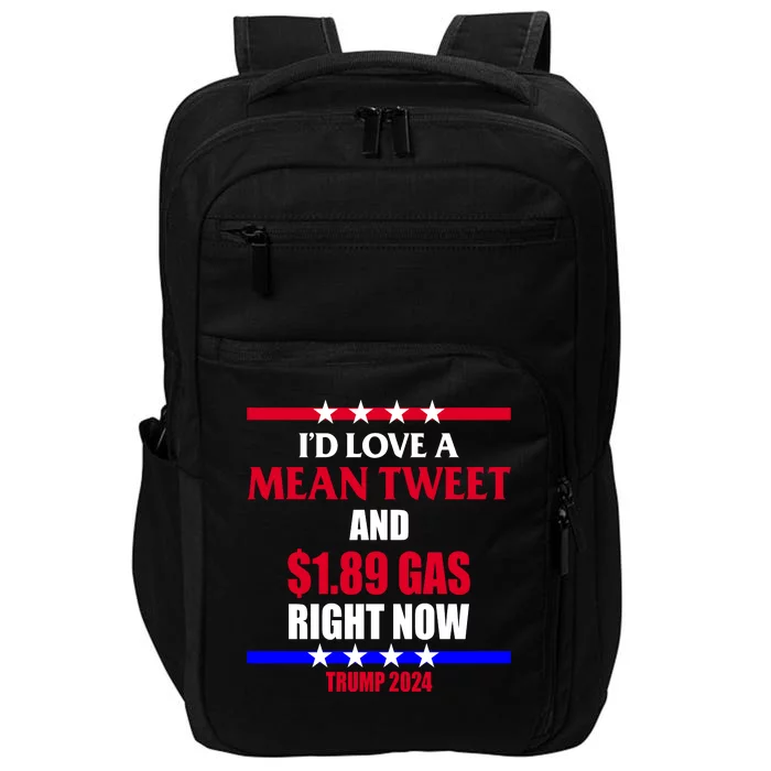 Trump 2024 Mean Tweet Low Gas Anti Biden Impact Tech Backpack