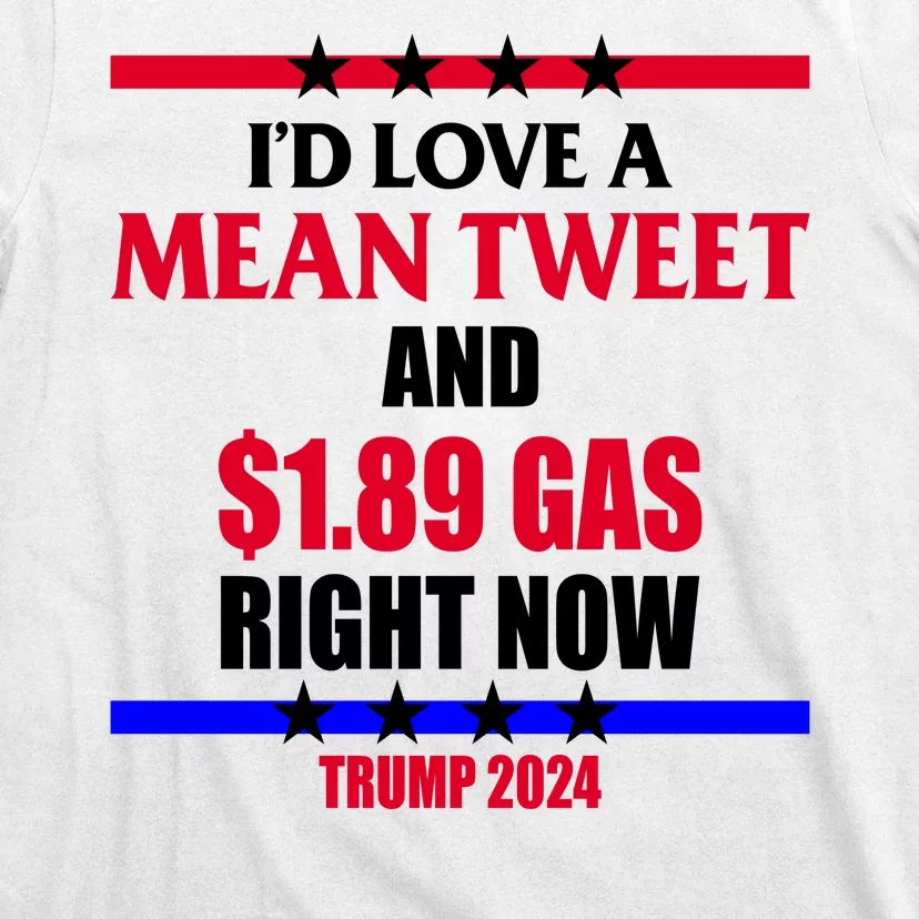 Trump 2024 Mean Tweet Low Gas Anti Biden T-Shirt