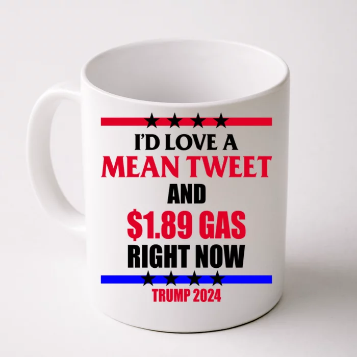 Trump 2024 Mean Tweet Low Gas Anti Biden Front & Back Coffee Mug