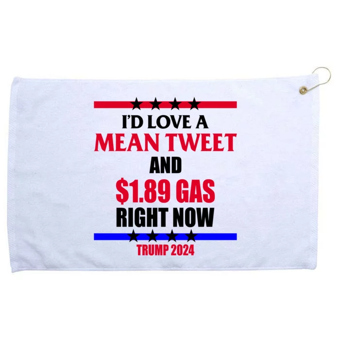 Trump 2024 Mean Tweet Low Gas Anti Biden Grommeted Golf Towel