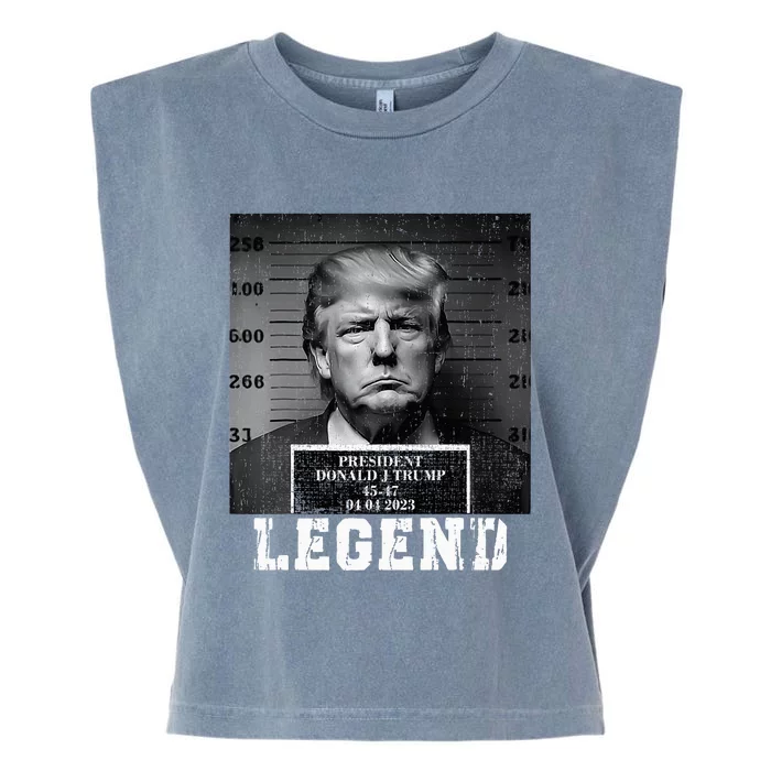 Trump 2024 Mugshot President Legend Garment-Dyed Women's Muscle Tee