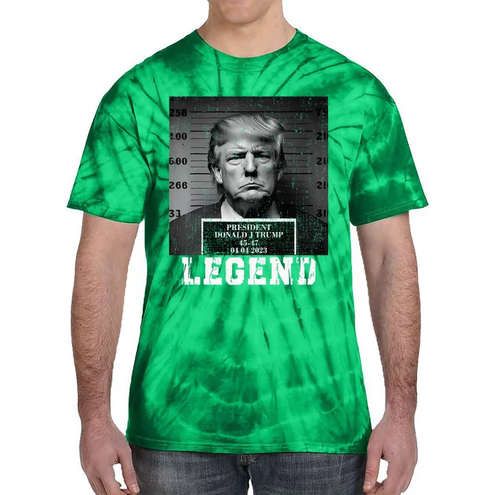 Trump 2024 Mugshot President Legend Tie-Dye T-Shirt